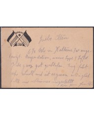 F-EX45901 GERMANY WWI ILLUSTRATED FELDPOST EAGLE CANCEL 191? HALTERN INMOBILE.