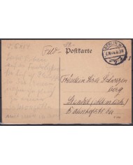 F-EX45910 GERMANY WWI FELDPOST 1914 BERLIN CARD.
