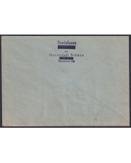 F-EX45928 GERMANY 1943 WWII NAZI-PARTI COVER BREMEN TO BREMERVORDE.