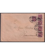 F-EX45430 GERMANY 1922 PRE-INFLATION COVER GEESTEMUNDE TO BREMERVORDE.