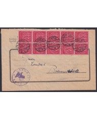F-EX45435 GERMANY 1922 INFLATION FRONT COVER OFICIAL LEHE TO BREMERVORDE.
