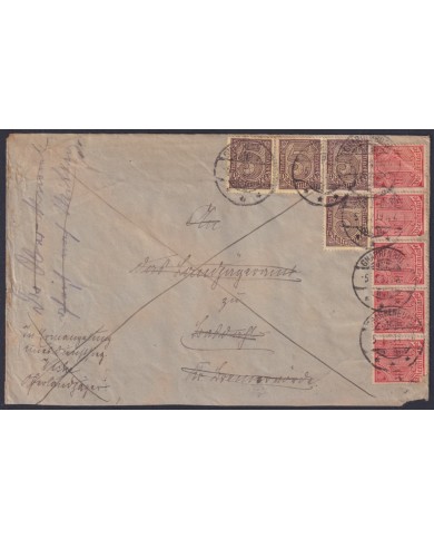 F-EX45447 GERMANY 1923 INFLATION DOUBLE COVER OFICIAL BREMERVORDE.
