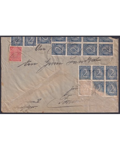 F-EX45447 GERMANY 1923 INFLATION DOUBLE COVER OFICIAL BREMERVORDE.