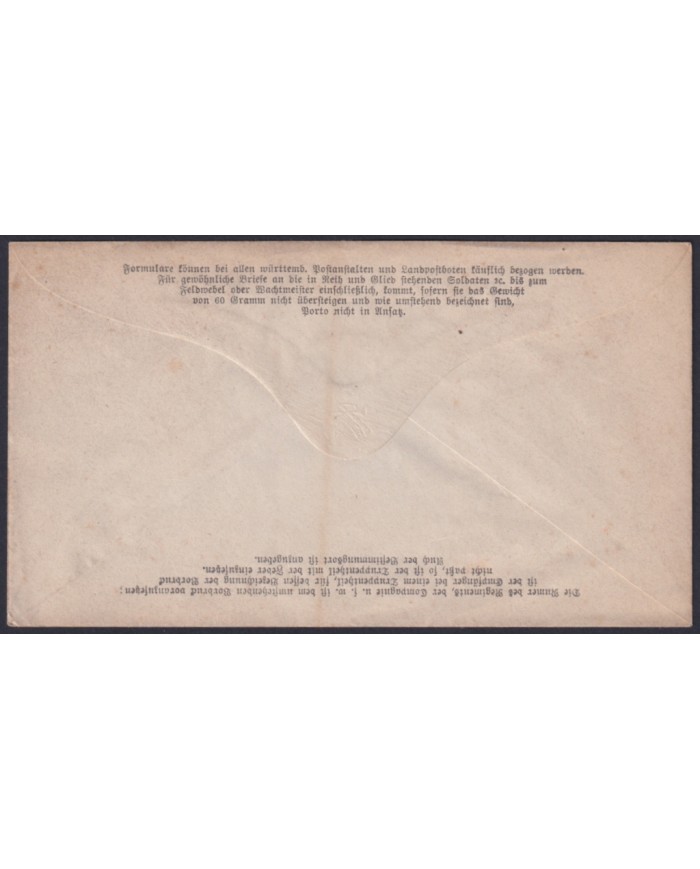 F-EX45930 GERMANY S.XIX FELDPOST SOLDIER SPECIAL COVER.