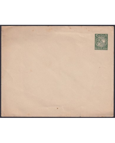 F-EX45931 GERMANY BAYERN BABARIA 5pf COVER POSTAL STATIONERY UNUSED.