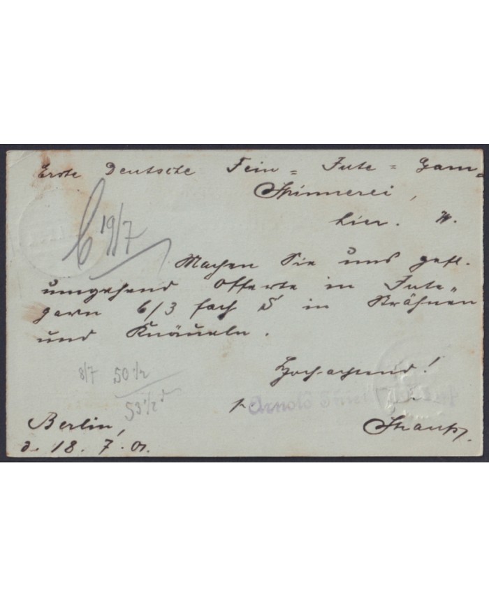 F-EX45936 GERMANY 1901 2pf POSTAL STATIONERY BERLIN.