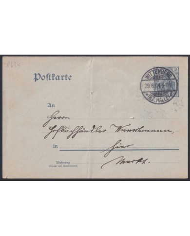 F-EX45938 GERMANY 1904 2pf POSTAL STATIONERY WITTEMBERG.