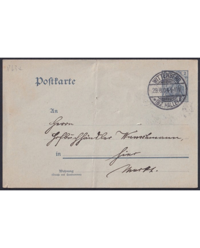 F-EX45938 GERMANY 1904 2pf POSTAL STATIONERY WITTEMBERG.
