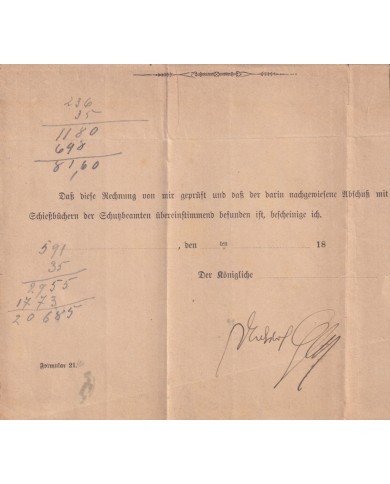 F-EX45941 GERMANY 1892 OFFICIAL MAIL WEILBURG TO HOFFAU.