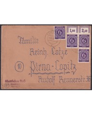 F-EX45953 GERMANY ALLIED OCCUPATION 1945 BIZONE COVER BAMBERG.