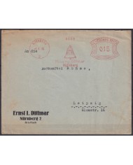 F-EX45956 GERMANY 1930 PIGNEY BOWES ILLUSTRATED BELL NUREMBERG.