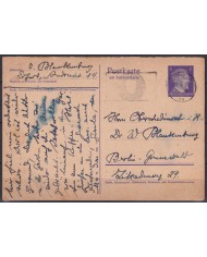 F-EX45963 GERMANY 1943 6pf POSTAL STATIONERY.