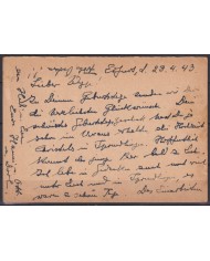 F-EX45963 GERMANY 1943 6pf POSTAL STATIONERY.