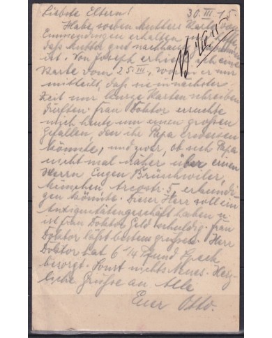 F-EX45964 GERMANY WWI FELDPOST 1915 SCHWARZWAID.