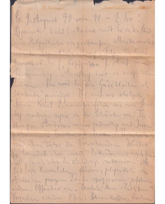 F-EX45451 GERMANY WWII FELDPOST 1940 BERLIN CHARLOTEMBURG 3v.