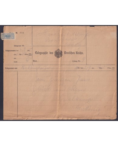 F-EX45452 GERMANY WWII FELDPOST 1915 BERLIN TELEGRAPH.