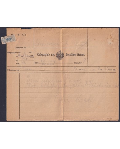 F-EX45453 GERMANY WWII FELDPOST 1915 BERLIN TELEGRAPH.