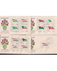 F-EX39113 EGYPT 1964 FDC ARAB LEAGUE FLAG.