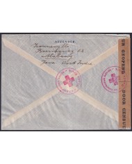 F-EX38938 INDONESIA HOLLAND INDIE NEDERLAND 194? WWII CENSORSHIP RED CROSS.