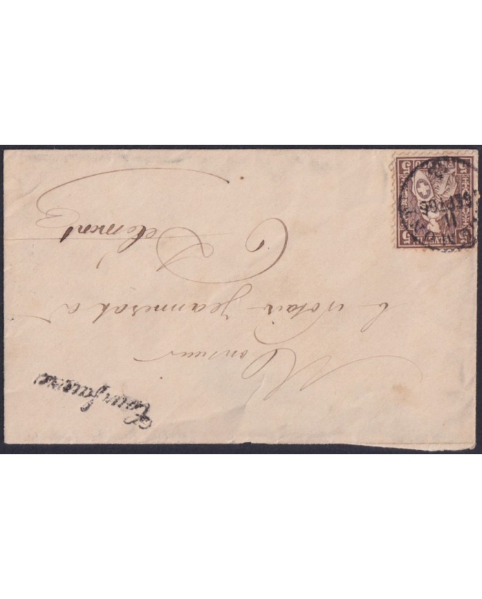 F-EX39243 SWITZERLAND 1856 COVER COURFAVERE? TO DELMONT.