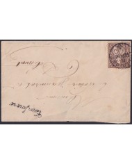 F-EX39243 SWITZERLAND 1856 COVER COURFAVERE? TO DELMONT.