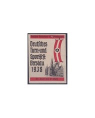 F-EX16850 GERMANY 1938 CINDERELLA BRESLAU NAZI-PARTY 40x53 mm. NO GUM