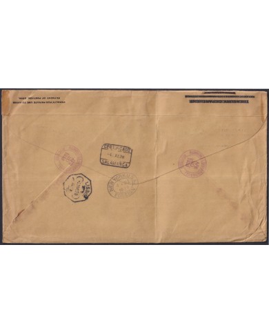 F-EX38926 USA US  COVER VIA SS INGRIA VIA LISBOA, TO SPAIN “A CENSURAR EN DESTINO"