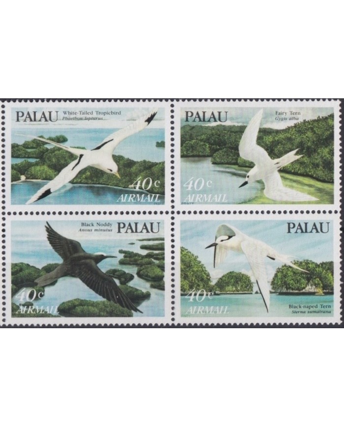 F-EX46032 PALAU MNH 1985 WILDLIFE FAUNA AUDOBON BIRD AVES PAJAROS SHEARWATER.
