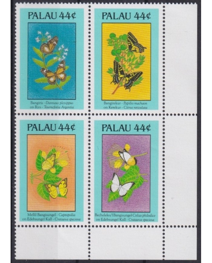 F-EX46029 PALAU MNH 1988 BUTTERFLIES MARIPOSAS PAPILLONS INSECTS. F-EX46029 PALAU MNH 1988 BUTTERFLIES MARIPOSAS PAPILLONS INSECTS.
