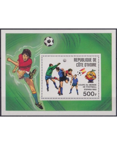 F-EX46049 IVORY COAST COTE D´IVORE MNH 1982 SOCCER WORLD CUP SPAIN.