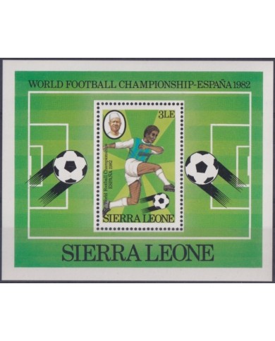 F-EX46054 SIERRA LEONE MNH 1982 SOCCER WORLD CUP SPAIN FUTBOL.