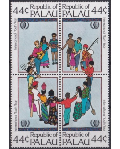 F-EX46059 REPUBLIC OF PALAU MNH 1985 BLOCK INTERNATIONAL YOUTH YEAR.F-EX23848