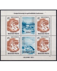 F-EX46092HUNGARY MNH 1973 SHEET EUROPA HELSINKI´73 CONFERENCE.