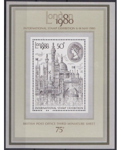 F-EX46057 ENGLAND UK GREAT BRITAIN MNH 1980 SHEET LONDON PHILATELIC EXPO.