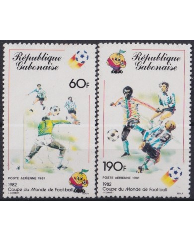 F-EX46072 GABON MNH 1982 SPAIN SOCCER FUTBOL CHAMPIONSHIP.