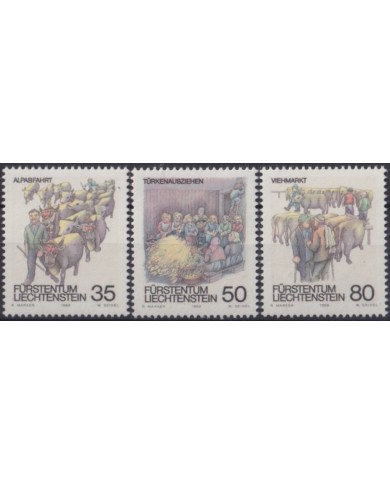 F-EX46077 LIECHTENSTEIN MNH 1989 FAUNA CHILD TALES HISTORY.