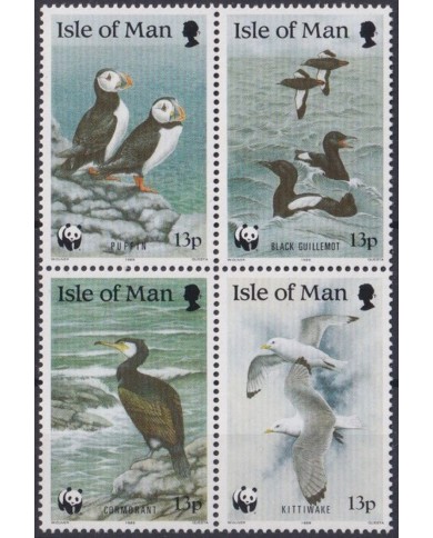 F-EX46081 MAN IS MNH 1989 WWF ENDANGERED WILDLIFE BIRD AVES PENGUIN PUFFINS. F-EX46081 MAN IS MNH 1989 WWF ENDANGERED WILDLIFE BIRD AVES PENGUIN PUFFINS.