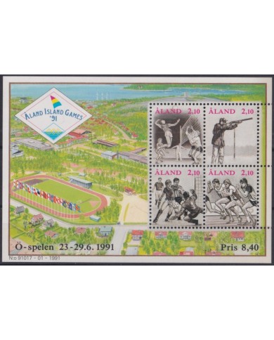F-EX46112 ALAND MNH 1991 LOCAL GAMES SHUTTING SOCCER VOLLEYBALL ATHLETISM.