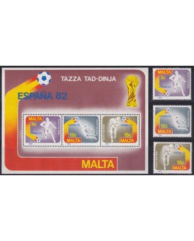 F-EX46097 MALTA MNH 1982 SPAIN SOCCER FOOTBALL WORLD CHAMPIONSHIP.