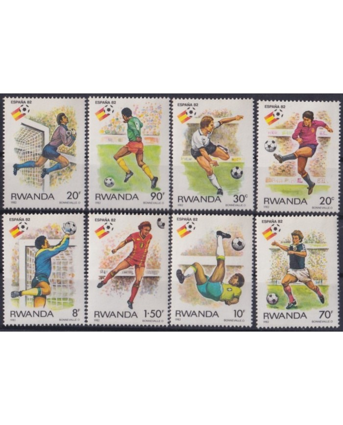 F-EX46137 RWANDA MNH 1982 SPAIN SOCCER FOOTBALL WORLD CHAMPIONSHIP.