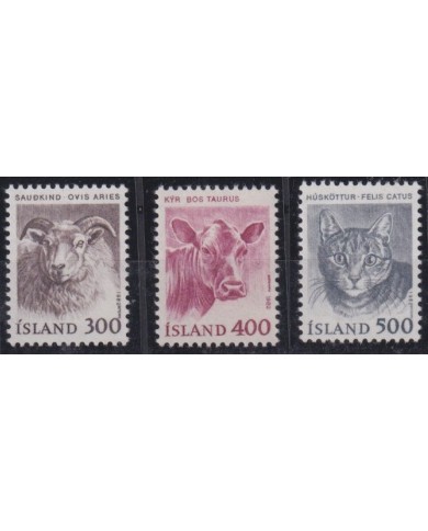 F-EX46108 ISLAND ICELAND ISLANDIA MNH 1982 WILDLIFE FAUNA SHEEP COW CAT.