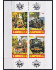 F-EX46095 BURUNDI MNH 1999 OLD RAILRIOAD RAILWAYS TREN LOCOMITIVE