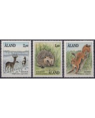 F-EX46121 ALAND IS MNH 1991 SKIRREL ERIZO ANTELOPE RADJUR IGELKOTT EKORRE.