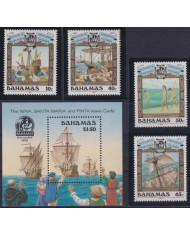 F-EX46168 BAHAMAS 1990 MNH DISCOVERY COLUMBUS COLON SHIP BARCOS.