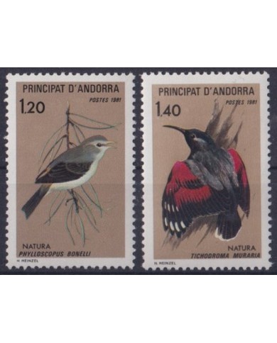 F-EX46174 ANDORRA ESPAÑA SPAIN MNH 1981 BIRD AVES PAJAROS.
