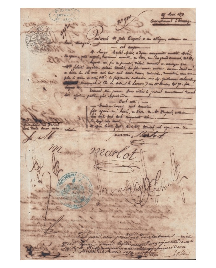 E125 FRANCE FRANCIA SEALLED PAPER 1853. 35C. PAPEL SELLADO. 