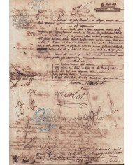 E125 FRANCE FRANCIA SEALLED PAPER 1853. 35C. PAPEL SELLADO. 