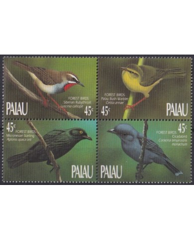 F-EX46063 PALAU MNH 1990 BLOCK AVES BIRD OISEAUX VÖGEL.