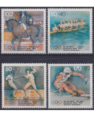 F-EX46109 GERMANY ALEMANIA MNH 1992 OLYMPIC GAMES BARCELONA FENCING SKI WINTER SPORT.