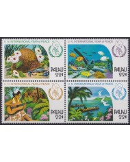 F-EX46140 PALAU MNH 1986 YEAR OF PEACE CORAL REEF FISH PECES SEA MARINE WILDLIFE.
